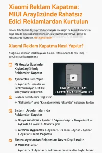Xiaomi Reklam Kapatma Nasıl Yapılır? (2025)