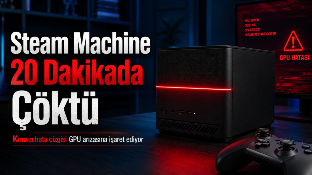 Steam Machine’de Kırmızı Çizgi Alarmı: Cihaz 20 Dakikada Çöktü